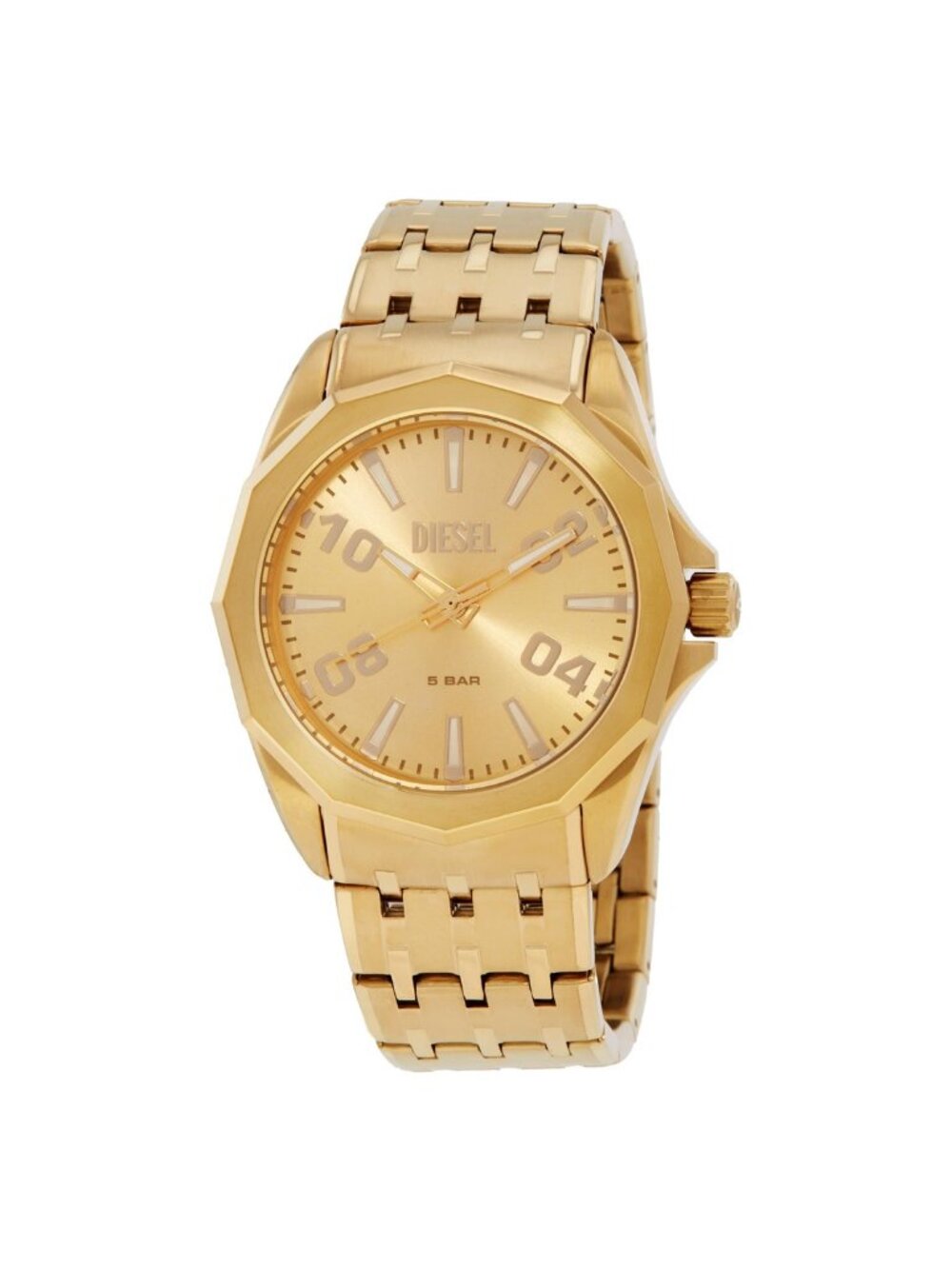 NWT Diesel Stinger Quartz Gold Dial Men's Watch